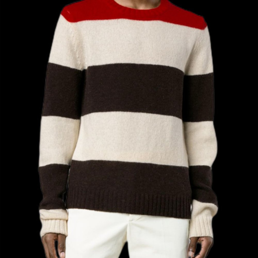 Calvin Klein 205W39NYC (XL) Color Block Sweater ITALY WOOL DESIGNER SOFT - Picture 2 of 11